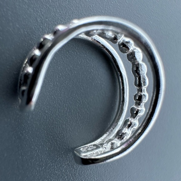 Sterling Silver Three Band Ear Cuff - Picture 12 of 13